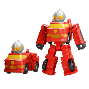 Blind box small gift disassembly deformation car robot engineering police car mecha deformation gold and silver card factory wholesale