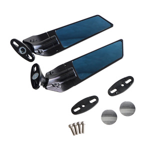 Motorcycle Modified Large Mirror Fixed Wind Wing Rearview Mirror Spoiler Suitable for Kawasaki Yamaha Wind Knife Rearview Mirror