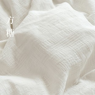Quiet Wind Cotton Class A Non-dyed Naked Sleeping Jacquard Four-piece Set Minimalist Original Ecological Homestay Bedding Non-dyed