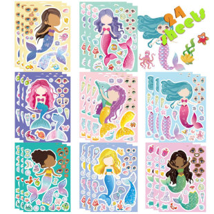 Мультфильм Make A Mermaid стикер русалка вечеринка подарок наклейки сделать свою собственную русалку