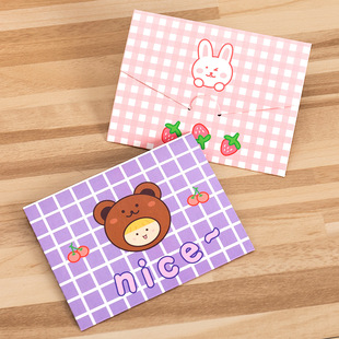 Cartoon cute ins greeting card creative bear student envelope blessing birthday after-sales thank-you letter paper message card
