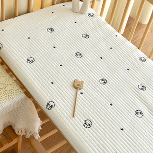 Newborn Baby Pure Cotton Class A Bed Cover Baby Bedding Kindergarten Children's Mattress Protector Cover Bed Sheet