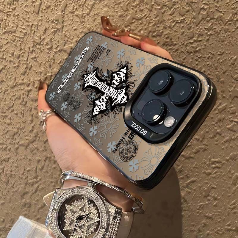 Graffiti Cross Case for Apple 16 Pro Max, iPhone 15/14/13, Matte Premium 12-Color Silver