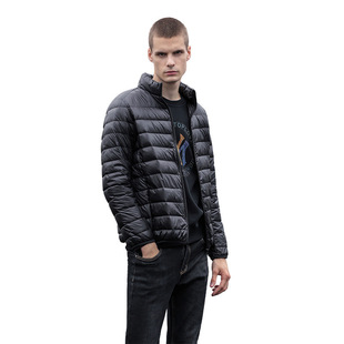 Autumn and Winter new online celebrity live broadcast Korean casual trendy jacket men's warm solid color stand collar down jacket men's clothing