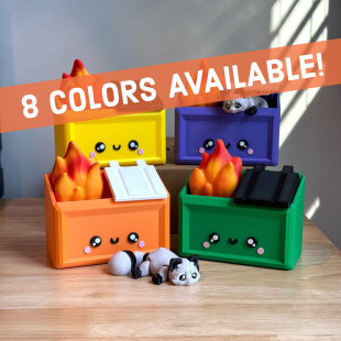 Cross-border Explosions -3Ddustbin Print Dustbin and Fire Cool Cute, Fingertip Toys, Various Levels