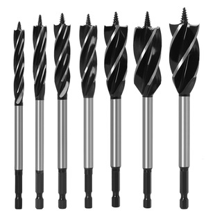 Carpentry drill four-blade woodworking hole opener door lock reamer four-groove reamer hexagonal handle drawer hole