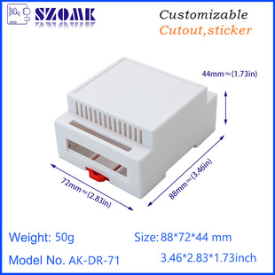 Корпус контроллера направляющего типа SZOMK PLC Промышленный блок управления прибора пластиковый корпус с открытым отверстием для обработки DR серии