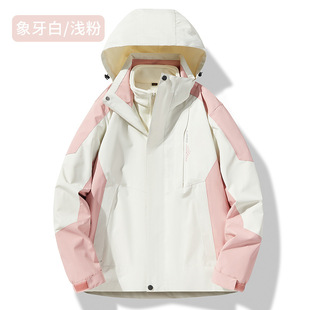 Spring and Autumn Stormtrooper Three-in-One Water-repellent Jacket Men's and Women's Hooded Jacket Three-in-One Outdoor Mountaineering Suit Group Purchase