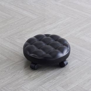 Household Pulley Low Stool Living Room Wipe Beautiful Seam Rotating Mobile Simple Small Stool with Wheels for Foot and Foot
