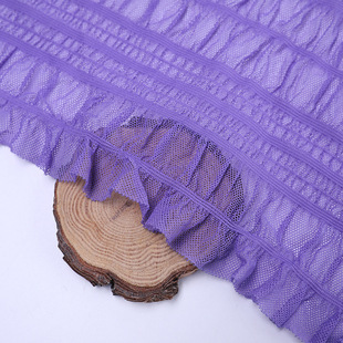 Jin Ammonia Stretch Pleated Lace Fabric Thin Micro-transparent Top Inner Fabric Spring and Summer Fashion Casual Wear Fabric
