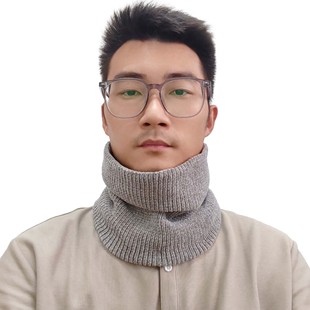 Winter chenille velvet warm collar sleeve single loop sleeve neck sleeve thickened men's and women's high collar wool scarf neck protection