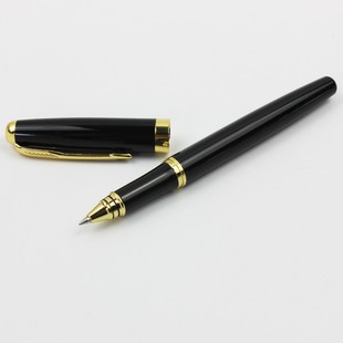 Business pen black metal pen signature pen advertising gifts water pen ball pen printing LOGO metal water