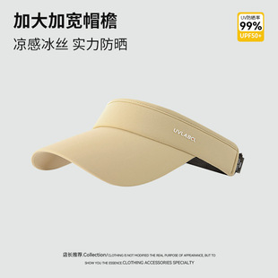 Sunscreen Hat Men's New Summer Ice Silk Showing Face Small UV Protection Sun Hat Running Sports Duck Tongue Empty Top Hat