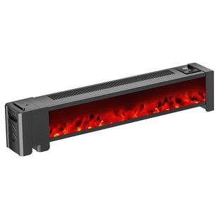 Household large-area fast-heating mobile floor heating skirting heater 3D flame whole house heating oven heater