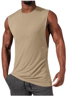 Amazon European and American foreign trade men's fitness waistcoat plus size stretch cotton vest summer sports men's vest