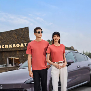 Summer double-sided mercerized solid color cool round neck short sleeve T-shirt casual versatile