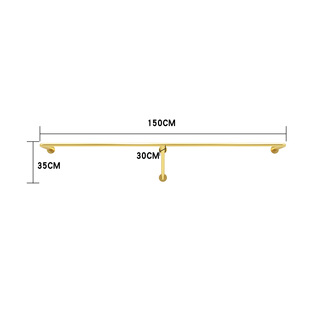Clothing Store Display Rack Wall-mounted Side Rack Women's Clothing Store Shelf Golden Hangers Display Rack