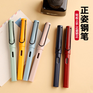 Factory wholesale plastic student Zhengzi pen Morandi training class calligraphy practice pen replaceable ink bag