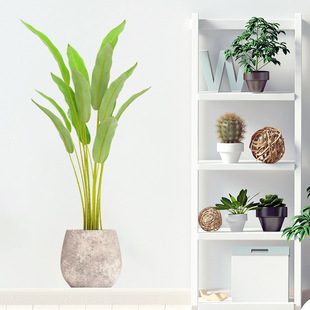 New AD9130 Fresh Green Plant Potted Wall Stickers Bedroom Living Room Entrance Home Wall Decoration Stickers Self-adhesive