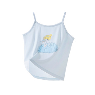 Summer Ultra-thin Girls' Camisole Korean-style Children's Class A Printed Vest Antibacterial Girls' Base Shirt