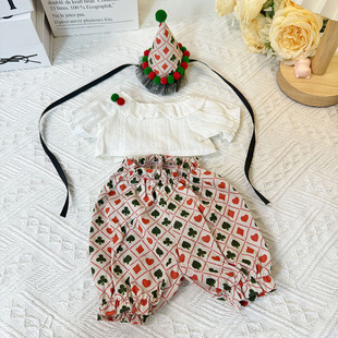 38cm Labubu эмалированная плюшевая кукла одежда для кукол Labubu одежда покер клоун набор милый
