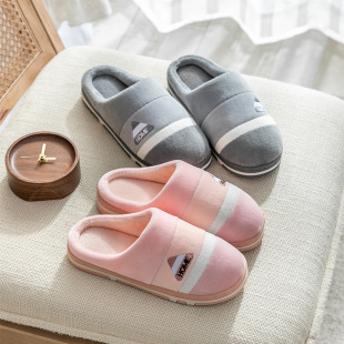 Cixi Cotton Slippers Men's Spring and Autumn and Winter Home Indoor Non-slip Couple Home Warm Winter Fur Plush Women