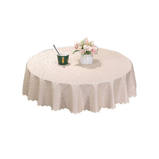 Wholesale European round table cloth tablecloth tablecloth hotel wedding round tablecloth waterproof oil-proof anti-scalding wash-free tablecloth