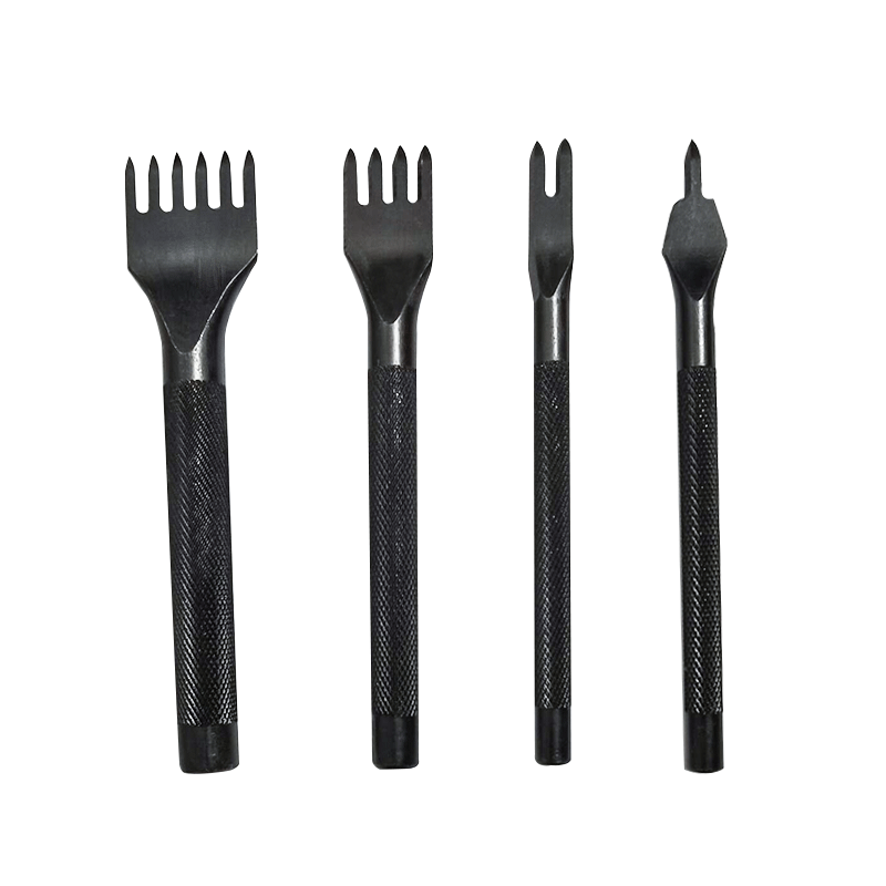 Black gold silver Japanese non-slip handle diamond cut leather perforated diy leather tools 3/4/5/6mm spacing