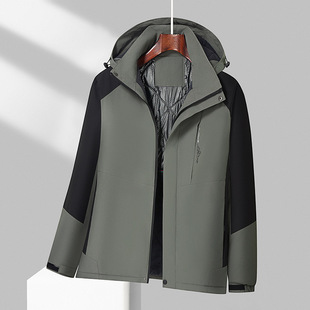 Charge clothing manufacturers 2025 new autumn and winter coat warm windproof graphene integrated velvet outdoor overalls