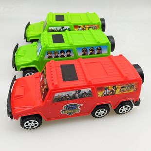 2 yuan wholesale children's toys six-wheel police car cartoon car plastic car children's cartoon toys