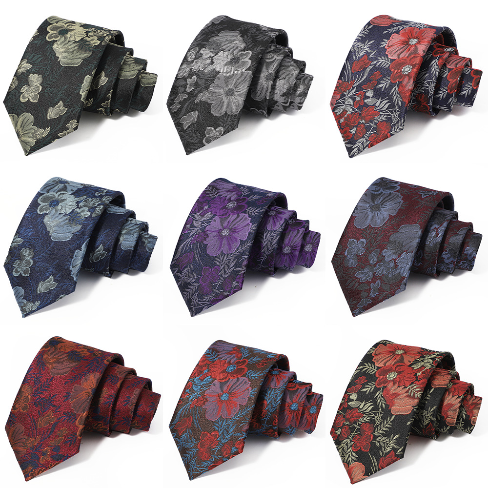 2026 New Style Men's Jacquard Embroidered Hand-Tied Tie, 8cm High-End Men's Tie, Custom Design Available