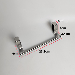 Punch-free Cabinet Door Back Rag Rack Towel Bar Kitchen Multi-purpose Stainless Steel Single Bar Towel Storage Rack