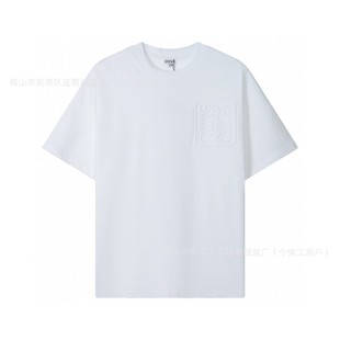 High Version of Luojia Loe Yiweileizi's Same Classic Embroidered Small Label Loose Pullover Short-Sleeved T-Shirt for Men and Women Couples