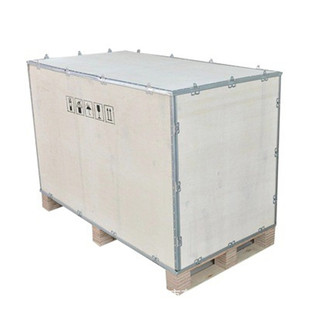 Ordinary wooden box edge-covered fumigation-free steel belt box plywood Wooden removable wooden box steel edge box repeated turnover box