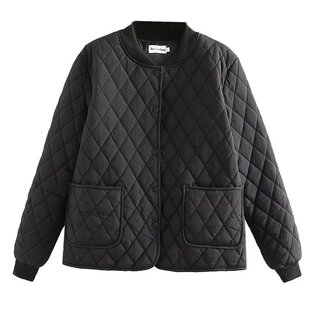 Fat MM Plus SiZe Autumn and Winter New Korean Style Fashionable Casual Three-color Simple Rhombus Plaid Cotton Outwear Z116 638