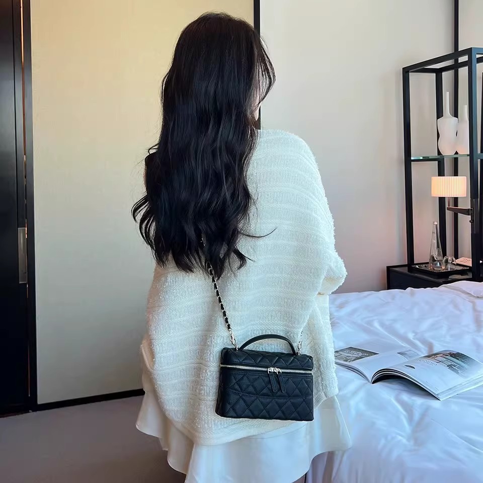 2026 Spring New Arrival Chanel-Style Quilted Chain Bag Box Bag Handbag Shoulder Bag Crossbody Bag Women's Chain Bag
