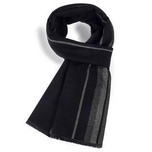 New winter men's scarf warm long plaid cashmere European and American simple men's foreign trade manufacturers wholesale custom