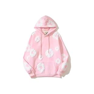 Amazon AliExpress Source American Street Hip Hop Kapok Printed Loose Casual Hooded Sweats for Couples