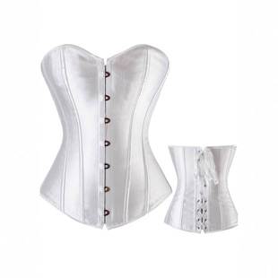 European and American classic smooth satin corset belly sexy bridal base underwear body shaping top Amazon supply