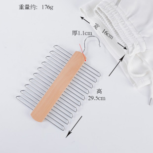 Wholesale Amazon Hot-Selling Multifunctional Solid Wood Tie Rack Wooden Storage Clip Cross-Border Belt Belt Hanger