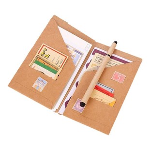 TN Traveler's Notes Kraft Paper Storage Bag Travel Notebook Inner Page Accessories Ticket Holder Business Card Bag