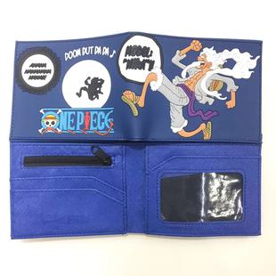 One Piece Peripheral Silicone Short Wallet Luffy Chopper Student Unisex Half-Fold Coin Card Holder Wallet
