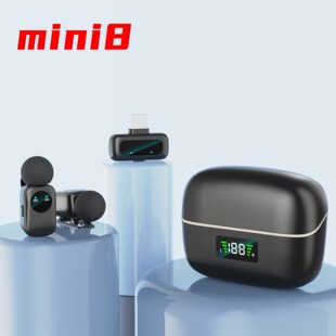 Новый кончик пальца mini8 микрофон в прямом эфире съемки шумоподавление беспроводной воротник микрофон