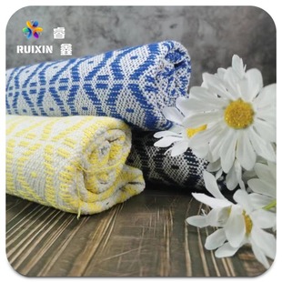Hot Selling Polyester-Cotton Yarn-Dyed Jacquard Fabric 580g Thickeneded Pattern Yarn-Dyed Fabric Handbags Casual Shoes Colorfulful Jacquard Fabric