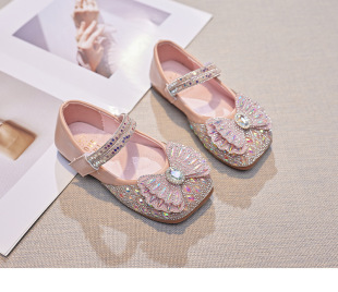 Girls' Flats Princess Shoes Breathable Soft Sole Comfortable Little Girl Dance Shoes Student Flats Shoes Kidsren's Girls Sandals
