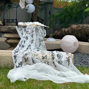 Ancient Style Scene Layout Decoration Landscape Cloth Calligraphy Mantle Chinese Tide Lantern Shopping Mall New Chinese Style Chen Mei