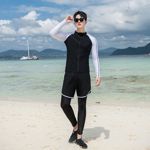 Source factory Korean couple diving suit split long sleeve swimsuit sports surfing wholesale cross-border fashion swimsuit
