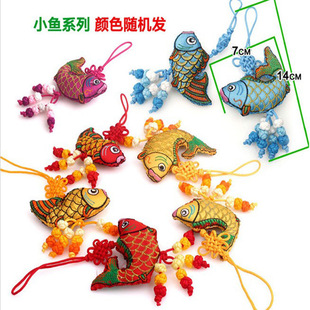 Life peace blessing word Year-by-year fish gourd butterfly clothes fan-shaped sachet Dragon Boat Festival gift pendant