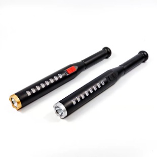 Cross-border new flashlight multi-function strong light flashlight baseball bat flashlight outdoor USB rechargeable flashlight