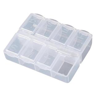 (with braille) portable pill storage box 8-compartment portable sealed 7-day mini sub-packed small pill box